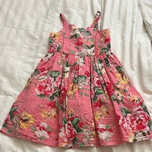 Lilt Pink Pleated Sundress Spaghetti Strap Casual
